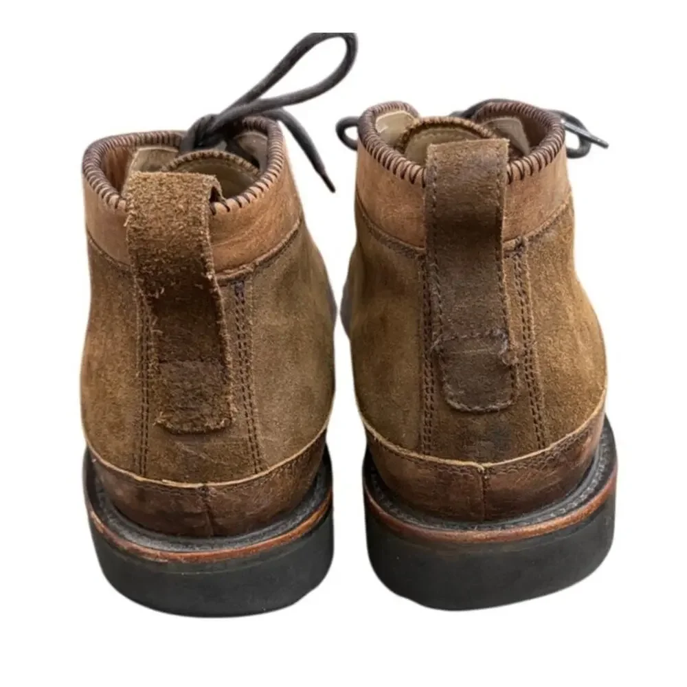 Rhodes Tracker Boots Suede Moc Toe Chukka Work Boots Size 10 Brown